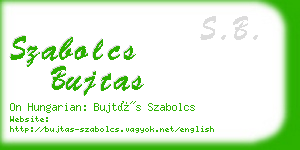 szabolcs bujtas business card